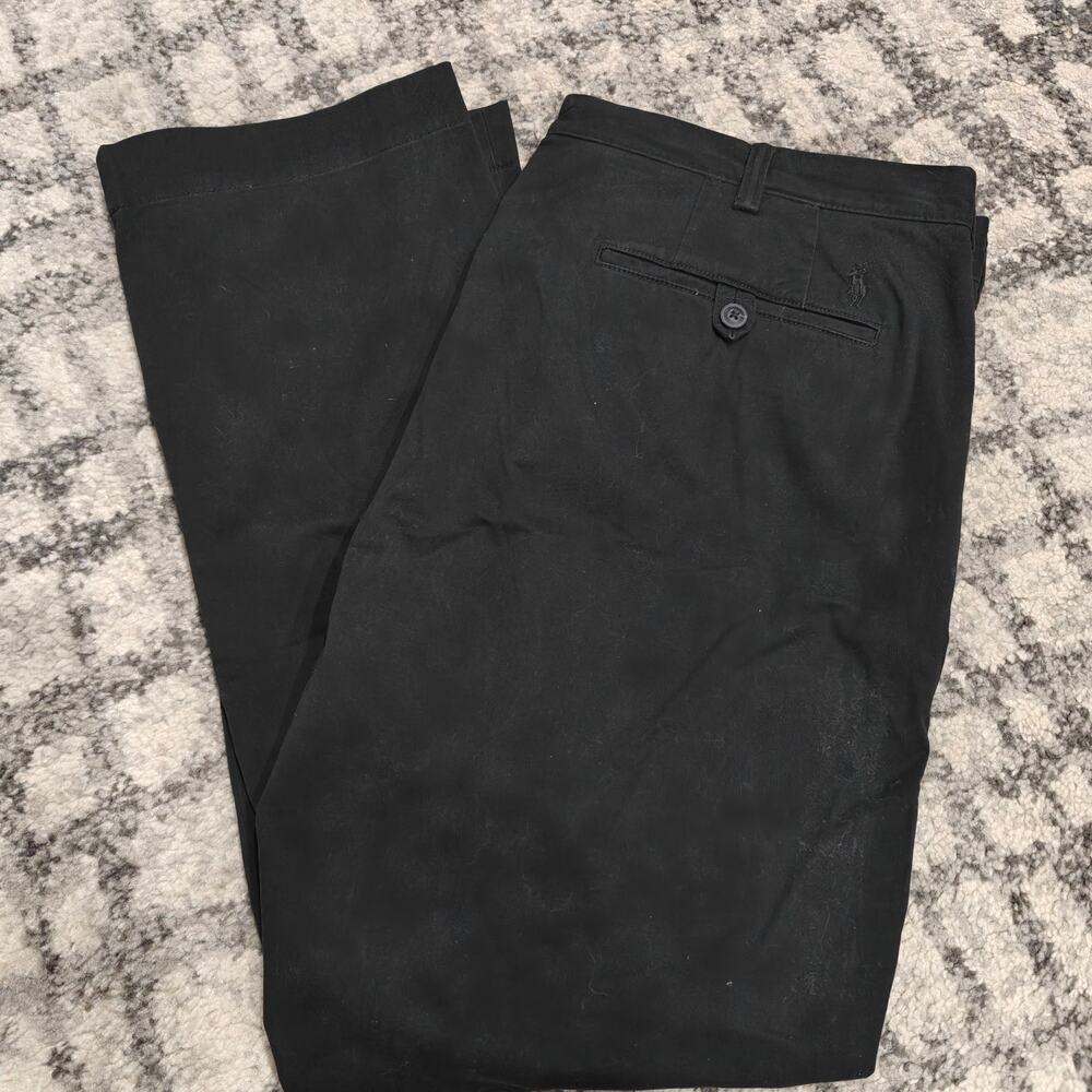 Polo Ralph Lauren Mens The Polo Chino Stretch Straight Fit Pants Black 38x30